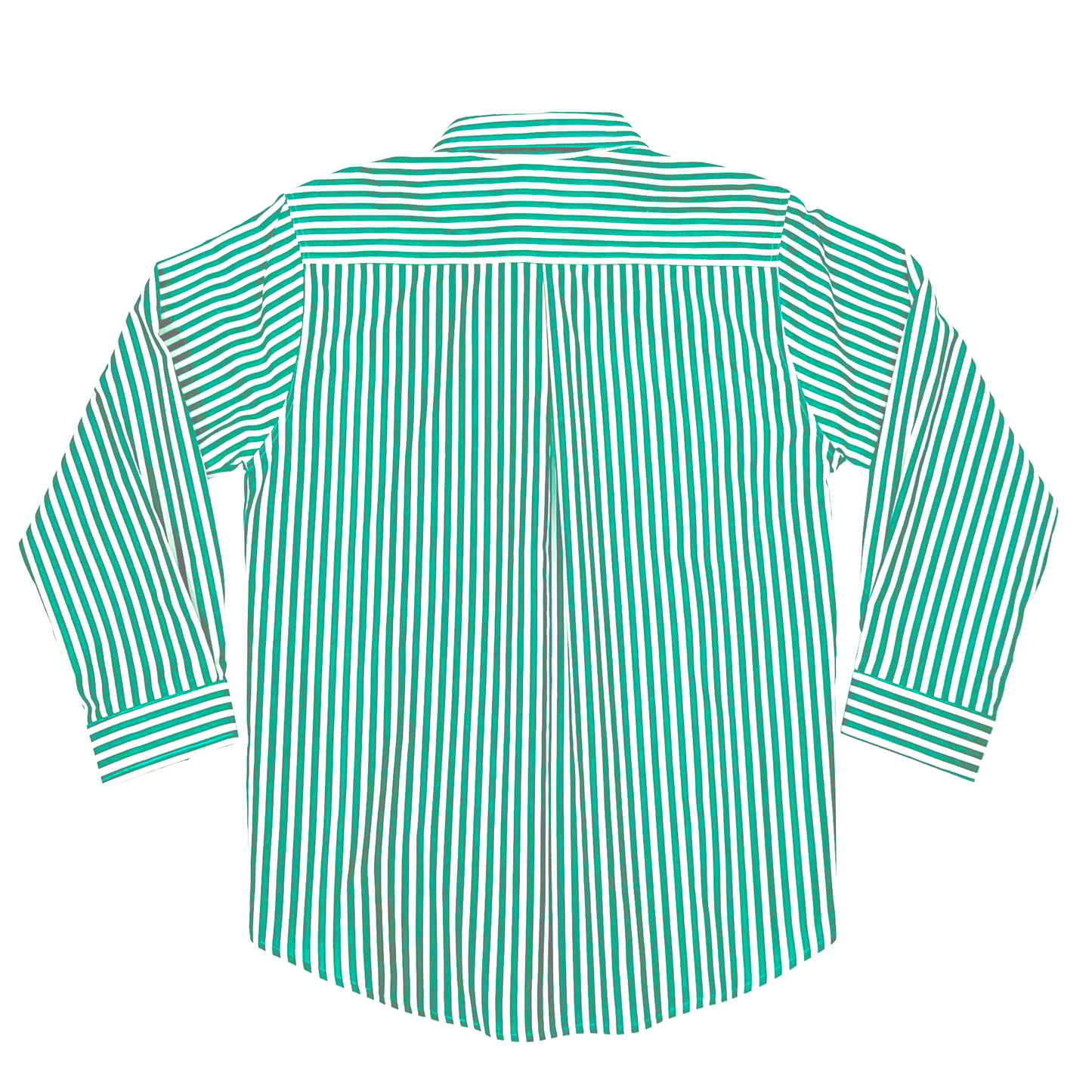 Camisa Oversized Cierre Verde Rayada