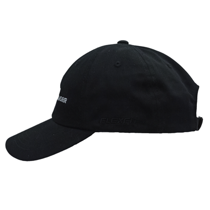 CAP FLEXFIT NEGRO "HAZ LO QUE TE GUSTA PORQUE TE VAS A MORIR".